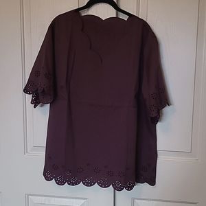 3XL Laser cut blouse